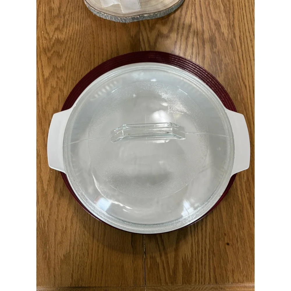 Vintage CorningWare MW-17-B Microwave Browning Casserole – Round – With Lid –USA